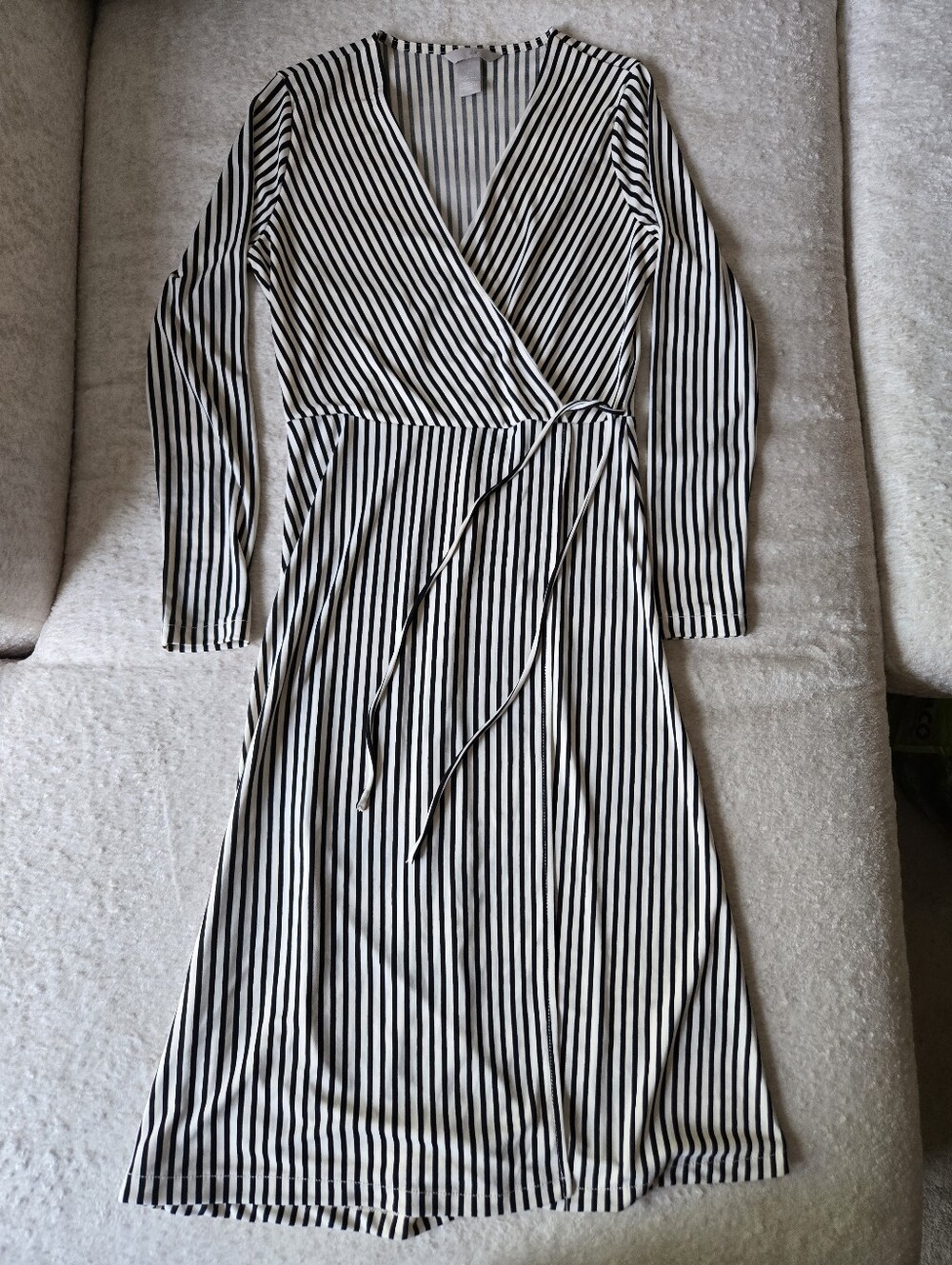 H&M Black & White Striped Dress